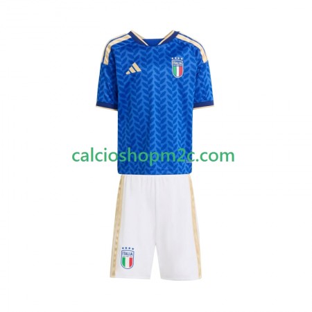 Italia Bambino Maglia Prima World Cup 2026 Manica Corta
